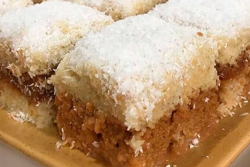 Bolo de doce de leite com coco, é um dos preferidos de todo mundo