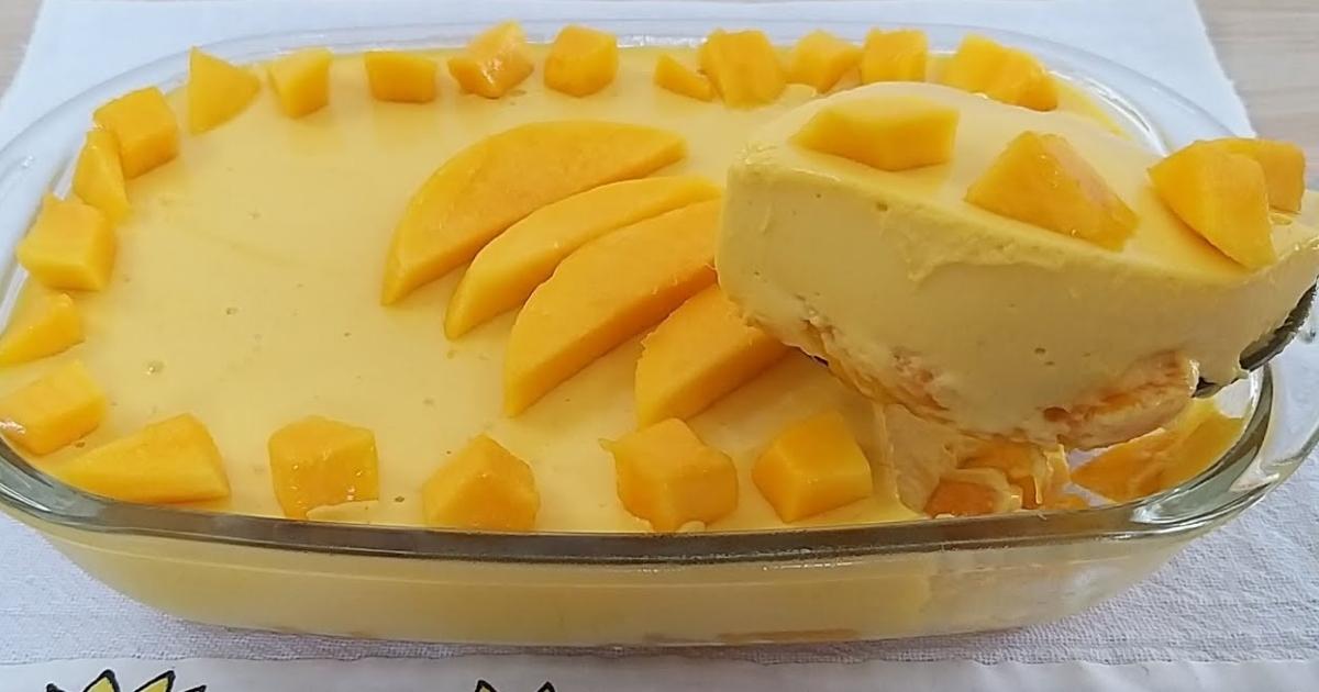 Mousse de manga fácil, essa sobremesa é super refrescante e muito saborosa